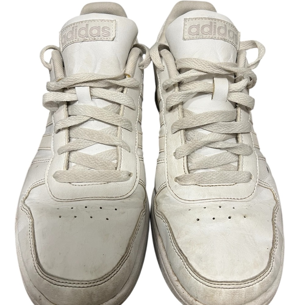 Adidas Men's White Sneakers (Size 9.5)